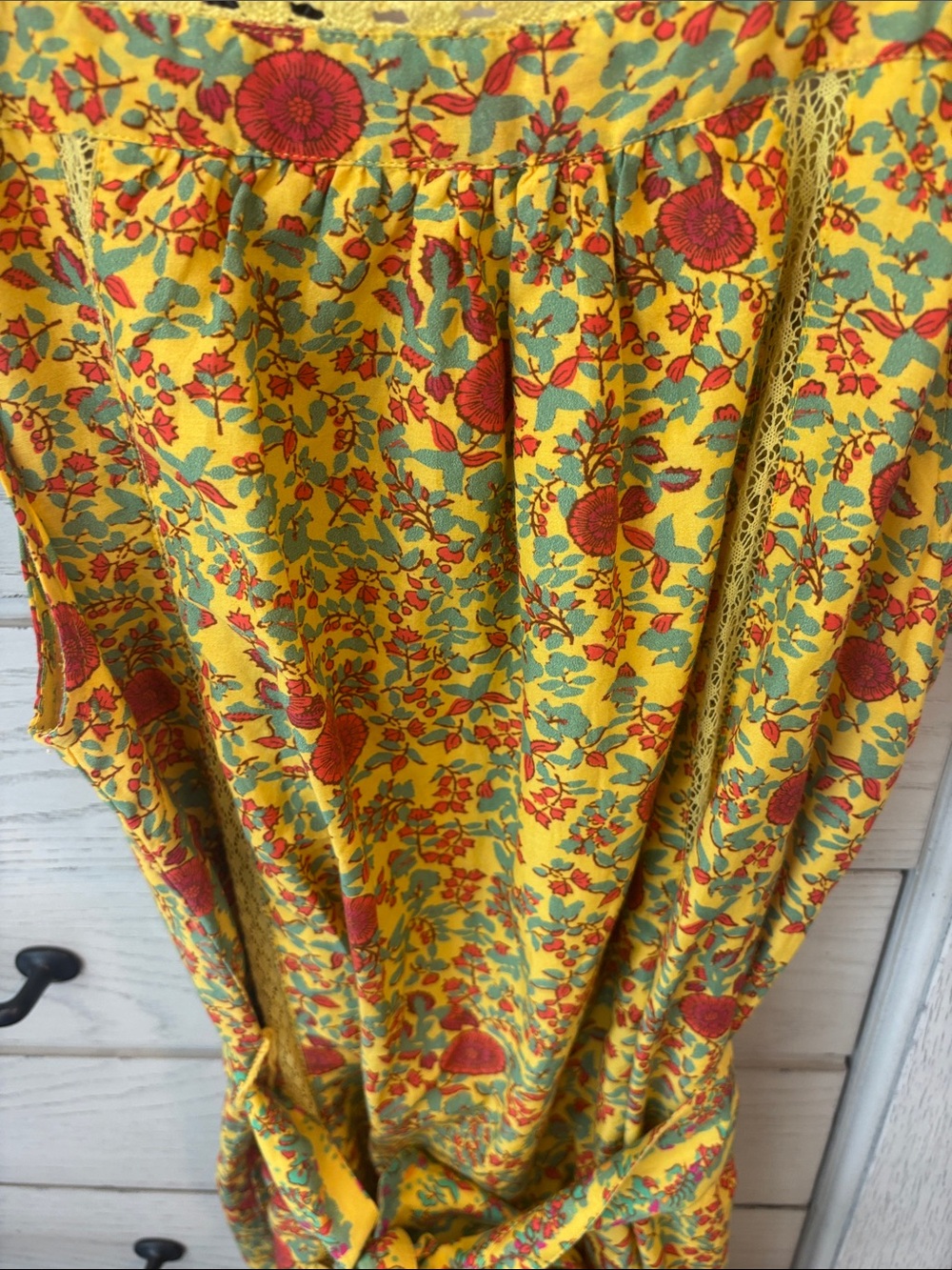 Roller Rabbit Yellow Floral Ruffled Jumpsuit - Picture 2 of 10